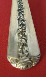 1937 RAMBLER ROSE BY TOWLE STERLING SILVER TABLE SERVING SPOON 8 1/2