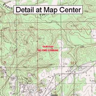   Topographic Quadrangle Map   Quitman, Mississippi (Folded/Waterproof