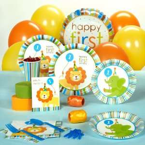  Lets Party By CEG Sweet Safari Blue 1st Birthday Standard 