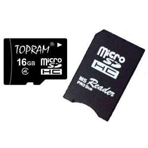  TOPRAM 16GB 16G microSD microSDHC Card Class 4 with Memory 