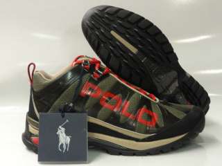 Polo Ralph Lauren Spielman Black Green Red Shoes Boots Mens Size 13 