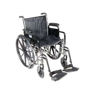 Drive Medical Drive Silver Sport II 18 Inch Wheelchair With Detachable 