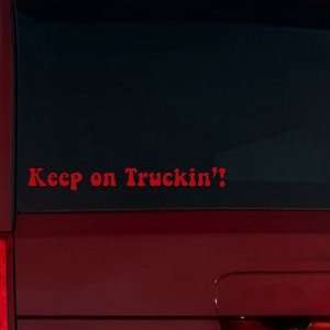  Keep on Truckin Window Decal (Red) Automotive
