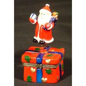  Springy Santa Claus Gift Package Trinket Box phb