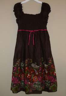 NWT Girls Speechless Sun Dress PLUS Size 16 1/2 18.5 smocked brown or 