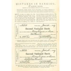   Mistakes in Banking Checks Certificates of Deposit 