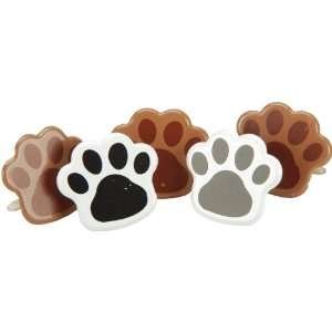  Eyelet Outlet Brads, Paw Print 12/Package Arts, Crafts 