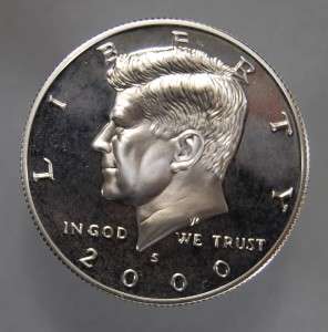 2000 Kennedy Proof Half Dollar 90% Silver  