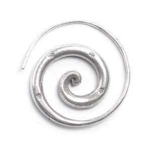  Karen hill spiral tribe thai silver hand craft earring 