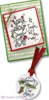Stampendous Rubber Stamp FLUFFLES TANGLED The Cat  