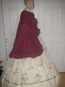 Custom Day Dress/Gown Southern Belle Civil War Victorian 3PC NWOT 