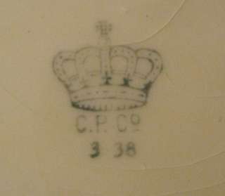 1938 Chic Pottery Co (CPCo) Childs Divided Plate w/ Dogs  