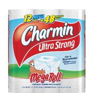  Charmin Ultra Strong Mega Roll,(4X Regular), 2 Ply, White 