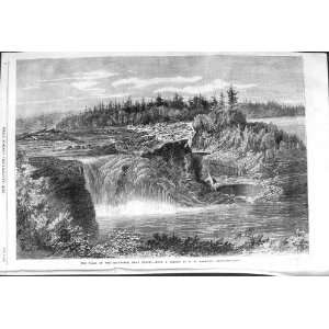  1862 FALLS CHAUDIERE RIVER QUEBEC CANADA TREES ANDREWS 
