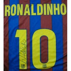  Ronaldinho Autographed Jersey