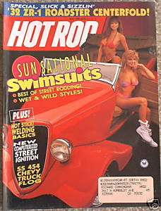 HOT ROD MAGAZINE April 1990 Swimsuits & 32 Centerfold  