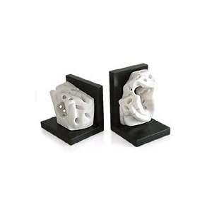  Stone sculpture bookends, Cheese (pair)