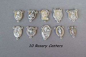 Lot 10 Rosary Centers Make Making Rosaries Italy Parts  