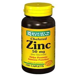 Good N Natural   Chelated Zinc 50 mg (Zinc Gluconate)   100 Tablet 