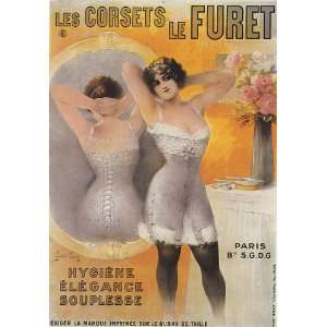   MIRROR HYGIENE ELEGANCE SOUPLESSE VINTAGE POSTER REPRO