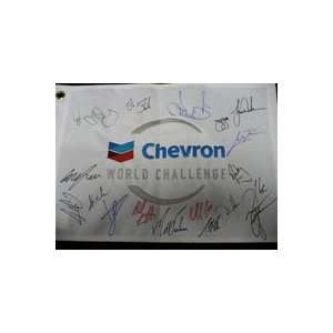  Chevron World Challenge (2009) Autographed Flag   Sports 