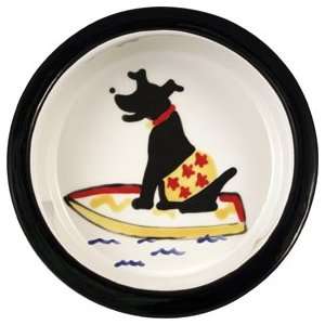  Melia ceramic dog bowl, 3.5 cup surf dog dog bowl design 