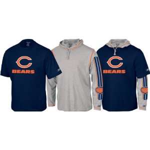  Chicago Bears  Navy/Grey  Hoodie Tee Combo Sports 