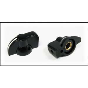  2 pack Potentiometer Knobs Black Chickenhead with Set 