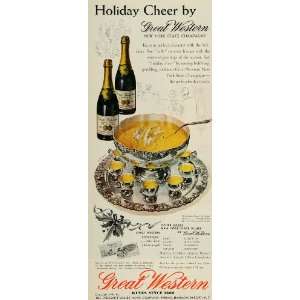  1954 Ad Great Western Wine New York State Champagne 