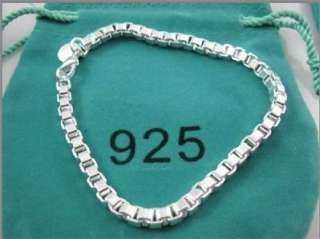 Wholesale Classic jewelry nice 925silver 3mm Box chain bracelet L02 