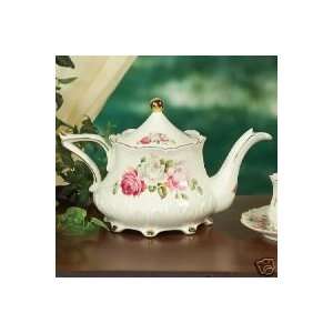  Porcelain Swan Rose Teapot 
