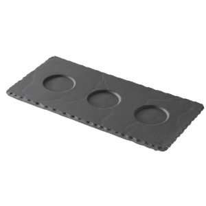  Revol Basalt Collection, 9 3/4 Inch Slate Tray With 3 