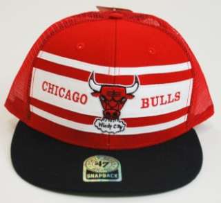  NBA Chicago Bulls Red Retro Super Stripe MVP Snapback Genuine Cap New