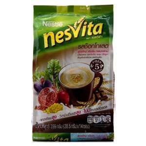  Nesvita Instant Cereal Chocolate Fiber 28.5g. Pack 14 Made 