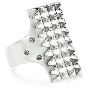 HAN CHOLO Shadow Series Mens Silver Plated Brass Beater Silver Ring 