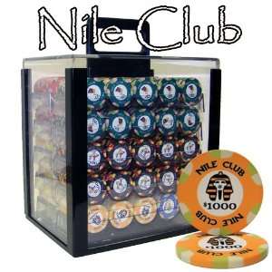  1000 Ct Nile Club 10 Gram Ceramic Poker Chip Set w 