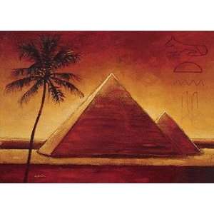  Sunset on Pyramids II By Alain Satie Highest Quality Art 
