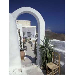  Chora Houses, Blue Aegean Sea, and Agave Tree, Cyclades 