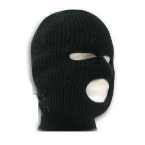 Black 3 Hole Knit Acrylic Face Ski Mask 63 Sports 
