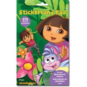  Dora and Diego Stickerland Pad   576+ stickers   New 