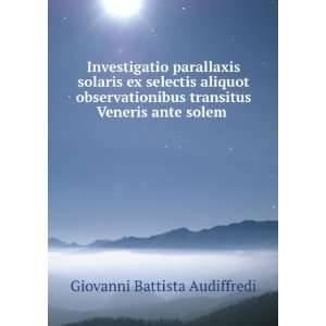  Investigatio parallaxis solaris ex selectis aliquot 