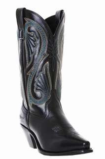   11 COWBOY SNIP TOE BLACK NAPPA LEATHER BOOTS 8 Medium 5730  