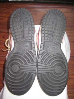 Nike Dunk Low Pro SB White/Varsity Crimson Size US 11 Used Like New NR 