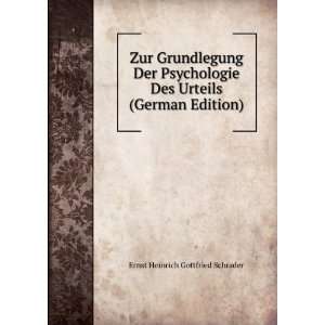   Des Urteils (German Edition) Ernst Heinrich Gottfried Schrader Books
