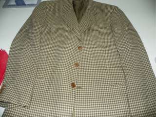 Mani By Armani Checkered Jacket Coat 44R 44 R Sportcoat  