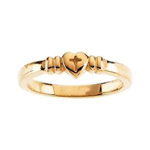  Womens Yellow Gold Chastity Christian Purity Ring Jewelry