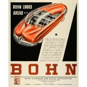  1942 Ad Bohn Aluminum Brass Innovative Futuristic Car 