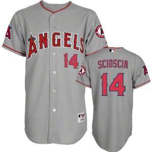  Mike Scioscia Jersey Adult Majestic Road Grey Authentic 