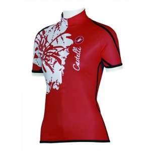  Castelli Womens Soffio Short Sleeve Cycling Jersey   Red 