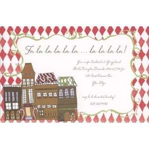 Christmas Village, Custom Personalized Christmas Invitation, by Bella 
